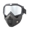 Nicheez Airsoft Full Face Mask Touring Goggles Removable (Silver)