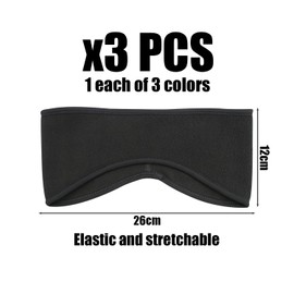 3 Pieces Of Ear Protection Headbands, Winter Warm Earmuffs, Simple Solid Color Hairbands, Unisex, Outdoor Cold-Proof Headbands