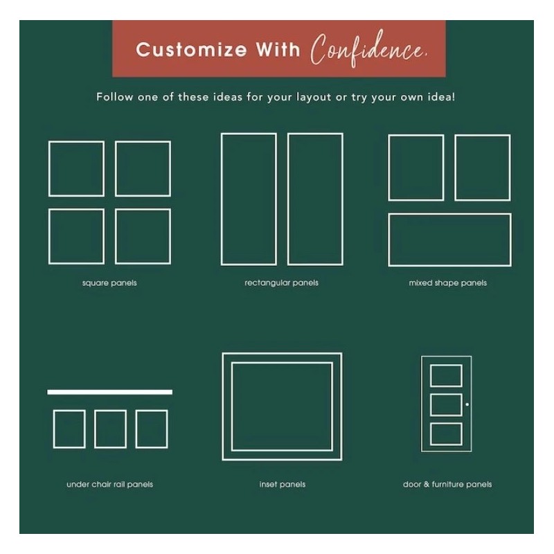 Build and Batten 2-Pack 12" Wall Panel Rail Kit White