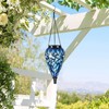 Solar Hanging Lantern Outdoor Lights, Tear-Shaped 15 LEDs Cool White