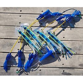 Squidnation Long Tail Flippy Floppy Thing Fishing Daisy Chain Tuna & Marlin Magnet (Evil Angel)