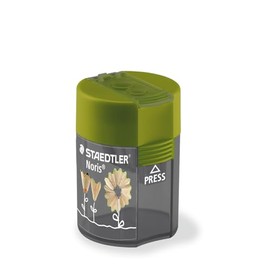 STAEDTLER 512 Double Sharpener, Two Pointed Holes for Different Pen Sizes, Single Product Noris Design, Shelf-Ready Packaging, 10 Sharpeners, 512 004