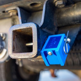 PACLOCK's UCS-80A-300 Trailer Hitch Lock, Blue Anod. Alum., High Performance 6-Pin Cylinder, 1 Lock Keyed to a Number U-Pick! w/ 2 Keys, Hidden Shackle