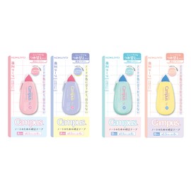 Kokuyo TW-MNT336LX4SET Campus Correction Tape, Refill Type, Limited Edition, Newtro A Ruled, B Ruled, Set of 4 Colors