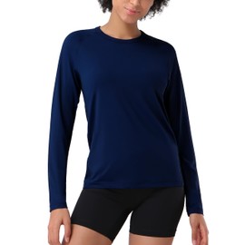 Pioneer Camp Women's UPF 50+ Sun Shirts Long Sleeve UV Protection Rash Guard Lightweight Quick Dry SPF Hiking Tops Outdoor Navy
