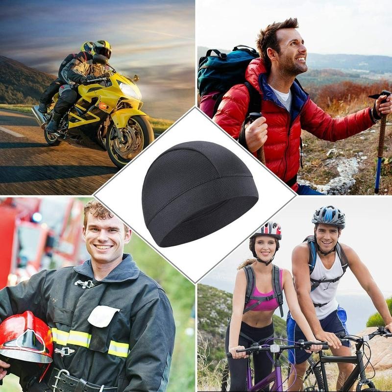 Men Womens Cooling Skull Caps Helmet Liner Beanie Cap Sweat