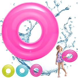 POPOYU Inflatable Swimming Ring Children Pink, 30 Inches / 76 cm Swimming Ring Children's Pool Party Swimming Ring Small Size S, Summer Water Pool Floatie Pool Ring for Swimming Pool Party, Beach
