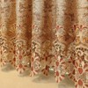 ELKCA European Embroidered Curtains for Living Room Luxury Brown Curtains