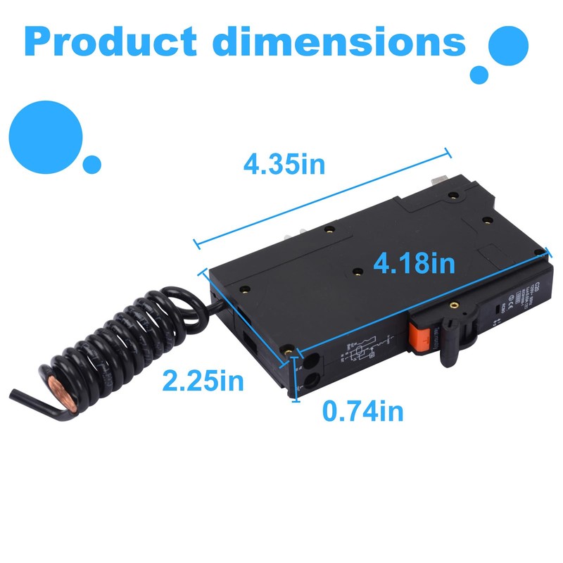 120V 20A RCBO, Residual Current Circuit Breaker with Overload and
