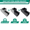 VoTwoofv Pergola Bracket kit 6" x 6",3-Way T-Shaped Bracket Woodworks
