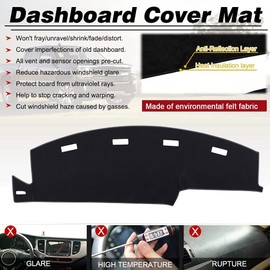 BLIBLIUNIT Dashboard Cover Dash Cover Mat Pad Custom Fit for Dodge Ram 1500 2500 3500 1994 1995 1996 1997 (94-97Black)