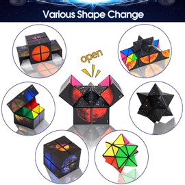 Star Magic Cube S2, Magic Star Cubes, 2-in-1 Starry Clear Sky Rubik's Cube, 3D Puzzle Cube, Puzzle Rubik's Cube Decompression Puzzle Rubik's Cube Children and Adults Toy