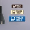 Standard Towels & Sheets Sign (Black) - Medium