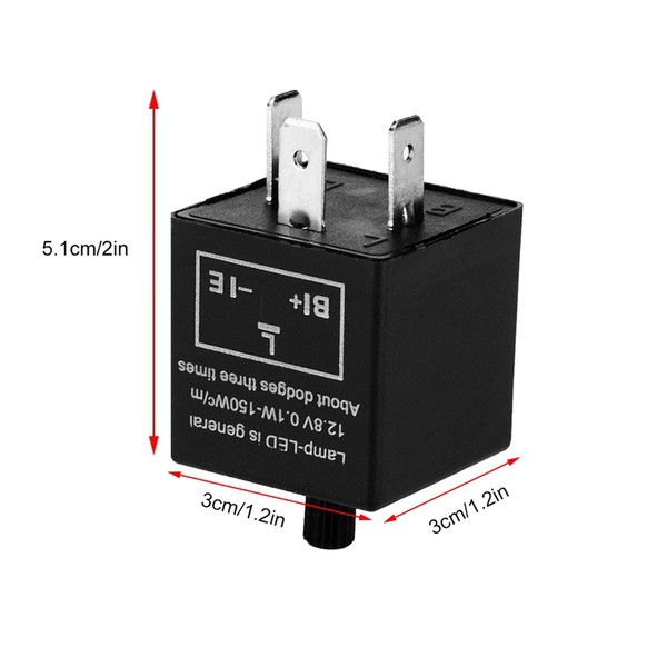 LED Flasher Relay 3 Pin, Indicator Flasher Relay, 12 Volt