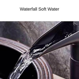 UDWTMTPRT Brass Waterfall Black ORB Bronze Basin Faucet Desk Mounted 360 Rotation Single Handle Hole Toilet Sink Tap Bathroom Accessories