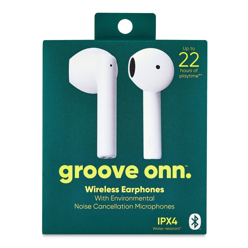 ONN True Wireless Earbuds Gen3, White, Latest Model