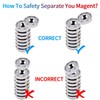 12Pcs Super Strong Neodymium Magnet with Holes, Ring Rare Earth