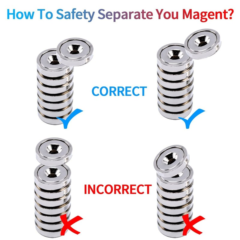 12Pcs Super Strong Neodymium Magnet with Holes, Ring Rare Earth