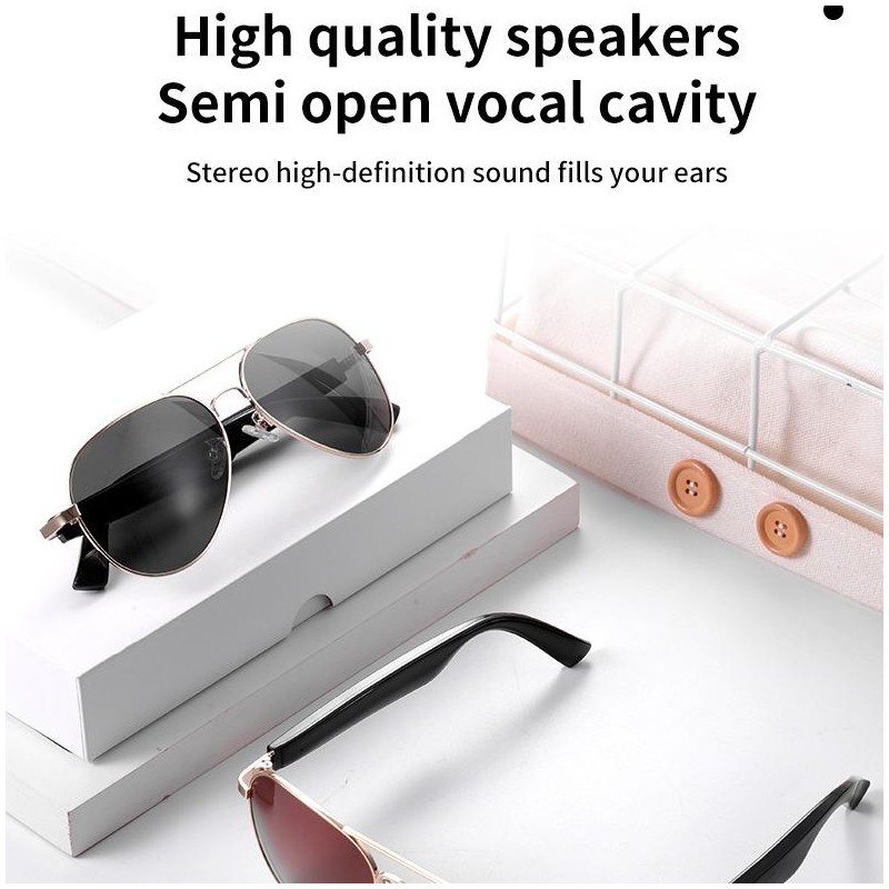 Smart Glasses Wireless Bluetooth Call Music Outdoor Sunglasses Anti-Blue Eyeglasses