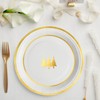 Horaldaily 24Pcs Christmas Paper Plates, Gold Foil Christmas Pine Trees