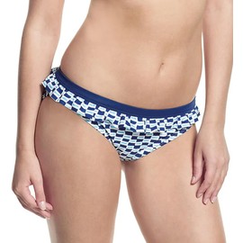 Cleo by Panache Womens Lucille Frill Bikini Brief size 8 in Blues