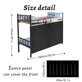 Aisi Bunk Bed Curtains Dorm Room Privacy Canopy Blackout Drapes for Bottom