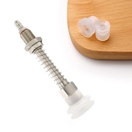 SRJQXH Pack of 3 Suction Cups, Three Different Models (HSP-25-2/ HSP-20-2/ HSP-15-2) Pneumatic Suction Cup, Equipped with TS-M10-L80-11 Suction Cup Holder, Industrial Pneumatic Suction Cup