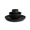 Wheat Straw Dinnerware Set (24 Pieces): Unbreakable Plates, Bowls, and Cups – Dishwasher and Microwave Safe, Ideal for Kitchen Use, Apartment Essentials, and Outdoor Camping (24, black)