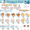 BkeeCten 105pcs Winter Cocoa Mug Marshmallow Bulletin Board Set with