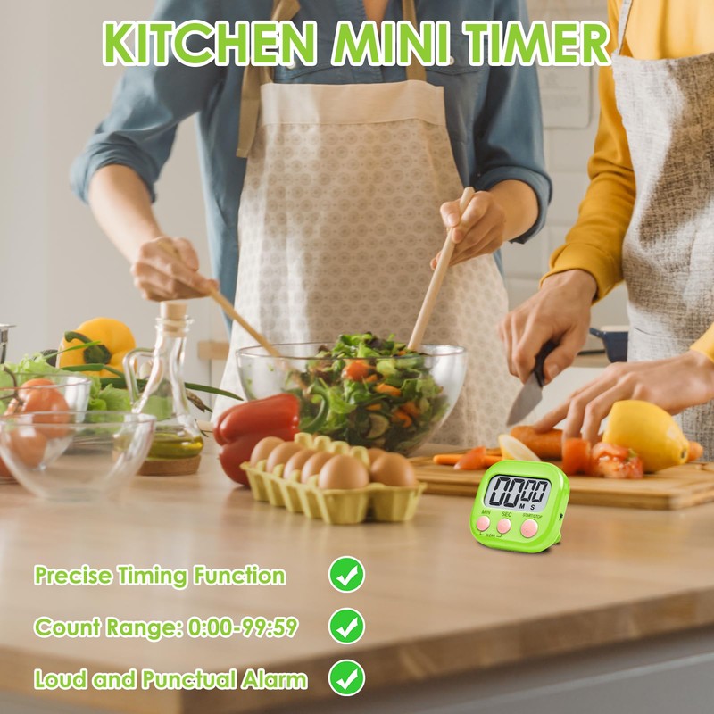 Digital Kitchen Timer 2 Pack, Large Magnetic Digital Kitchen Timer