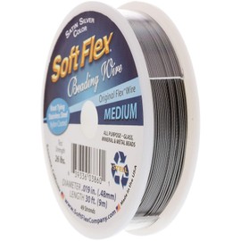 Soft Flex Beading Wire, Satin Silver.019 Inch, 30 Feet | BDC-419.00