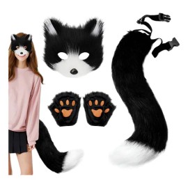 Qian Set De Máscara Y Cola De Therian For Halloween