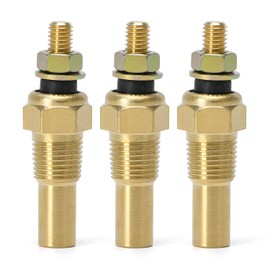 PQY Oil Water Temperature Temp 1/8 NPT Sensor Unit Sender Electric Gauge Pack of 3