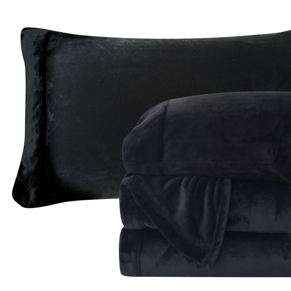 Elegant Comfort Luxuriously Soft 4-Piece Velvet Plush Flannel Sheet Set