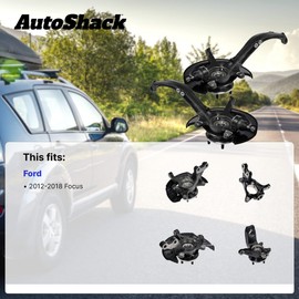 AutoShack Front Right Steering Knuckle for 2012-2018 Ford Focus 2.0L FWD | Passenger Side | 5-Lug | Wheel Bearing Hub Assembly Replacement KN1035008