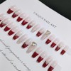 Nail Tip, Long, 24 Pieces, Nail Tip, False Nail, Red
