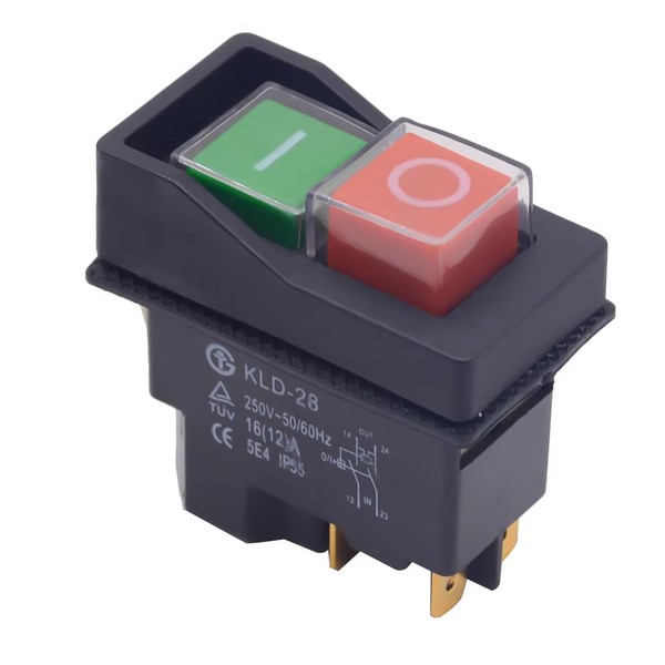 Electromagnetic Switch 250V 16A: Machine Switch Push Button Switch Motor
