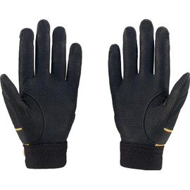 ZETT Batting Gloves Pro Status Batting Gloves for Both Hands Black×Gold (1982) L BG318RA