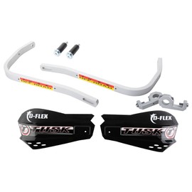 Tusk D-Flex Handguards with MX Shields Black 1 1/8" Bar Mounts