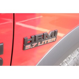 Mopar Black 5.7L Hemi Stick-On Fender Emblem Nameplate OEM