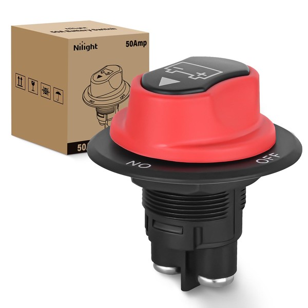 Nilight Nilight Battery Disconnect Switch 50A Master Disconnect Isolator 12V-48V
