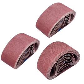 Tonmp 15 PCS 2.5 inch x 16 inch Sanding Belts - 5 Each of 40 80 120 Grit Aluminum Oxide Sanding Belts For Belt sander (2.5x16 inch)