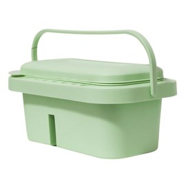ateena Brush Washing Bucket, Brush Wash, Paint Bucket, Compact, Painting Supplies, 3 Tiers, C (Green)