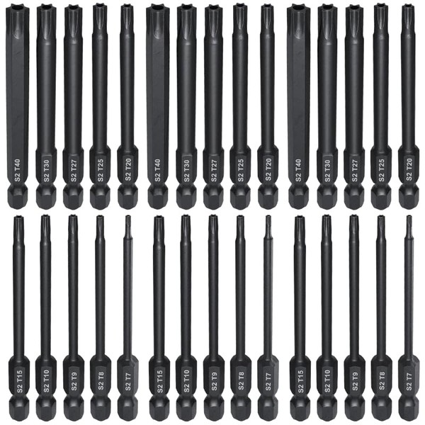30PCS Magnetic Torx Screwdrivers Bit Set, Impact Driver Bit Set,