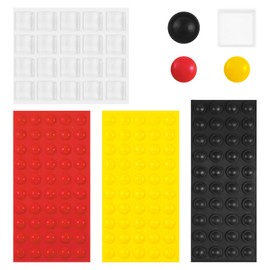 160 Stück Bump Dots für Sehbehinderte,Silikon Hilfsmittel für Blinde,Mehrere Größen Formen Bump Dots Blind,Braille-Aufkleber, ältere Menschen,Blinde