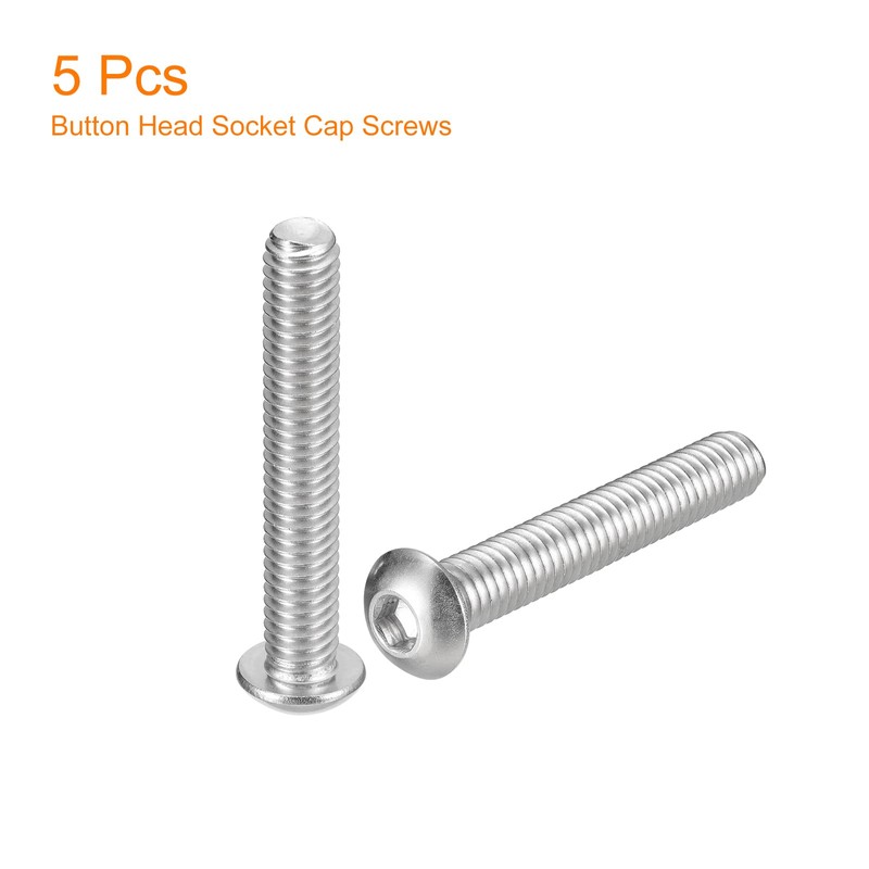 QUARKZMAN 5/16-18 x 2 Inch Rounded Head Screws Hexagon Socket