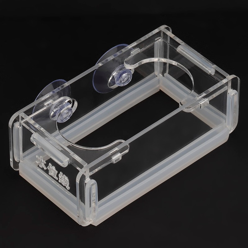 Acrylic Fish Food Feeder for Fish Tank Aquarium with Suction