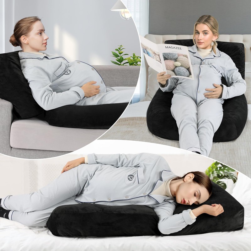 WOODWORD Pregnancy Pillow for Stomach Sleepers, Pregnancy Massage Pillow