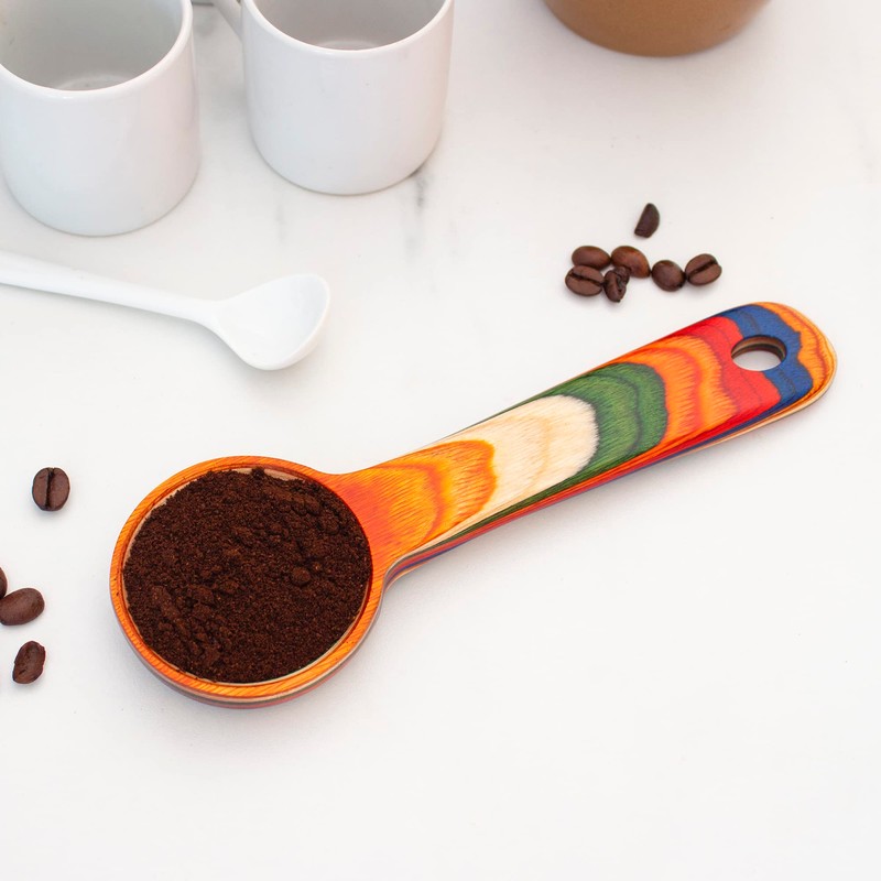 Baltique Marrakesh Collection Wooden Coffee Scoop – Colorful Birch Wood