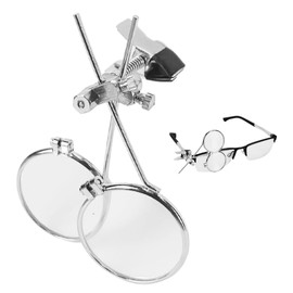 Double Loupe Clip On to Eyeglass Frames | Magnification 5X and 10X Power with 15X Stacked | Built for Jewelry Repair, watchmaking, Electronics Repair, and steampunks
